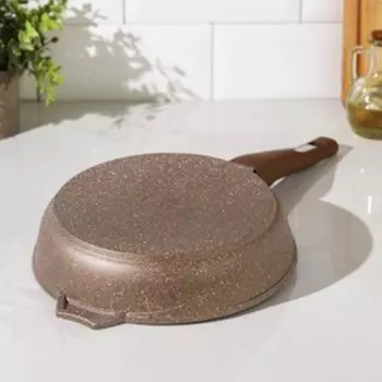 Сковорода Мечта «Гранит Brown», d=24 см, антипригарное покрытие, съёмная ручка, литой алюминий, МИКС