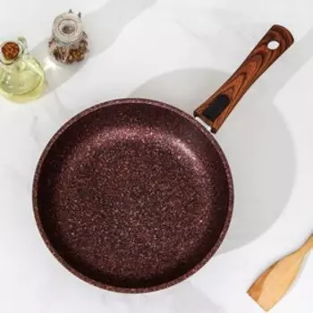 Сковорода Granit Ultra Induction red, d=26 см, съёмная ручка, антипригарное покрытие, цвет бордовый