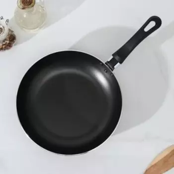 Сковорода «Эксперт», d=22 см, стеклянная крышка, пластиковая ручка, антипригарное покрытие, цвет бордовый