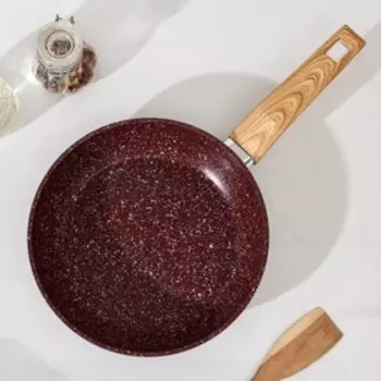 Сковорода Natural. Brown, d=22 см, кованый алюминий, ручка soft-touch, антипригарное покрытие, индукция, коричневая