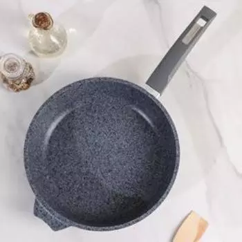 Сковорода Premium, d=26 см, пластиковая ручка, антипригарное покрытие, цвет серый