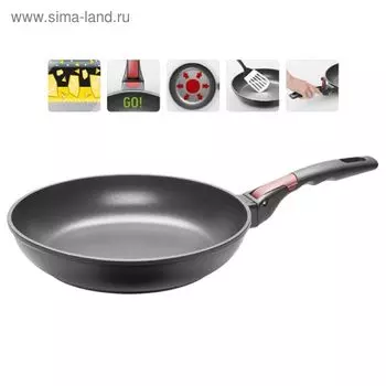 Сковорода Nadoba Vilma, антипригарное покрытие, съёмная ручка, d=28 см