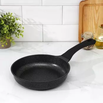 Сковорода «Серебро Induction», d=24 см, h=4,9 см, пластиковая ручка, антипригарное покрытие, индукция