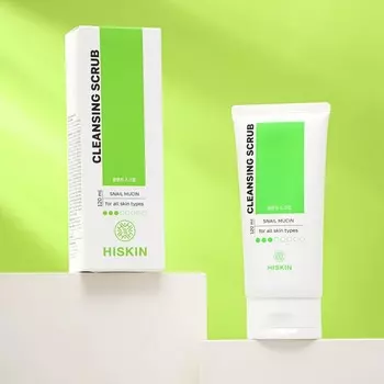 Скраб для умывания с муцином улитки HISKIN, 120 мл
