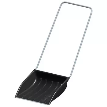 Скрепер пластиковый, размер ковша 70 53 см, алюминиевая планка, чёрный
