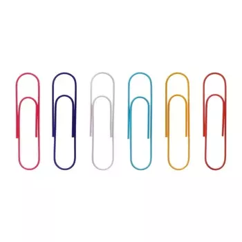 Скрепки 100 мм цветные, 12 штук в пакете