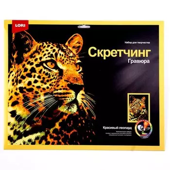 Скретчинг 30 40 см, Животные «Красивый леопард»