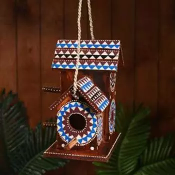 Скворечник двойной "Узоры" 24х18х25 см