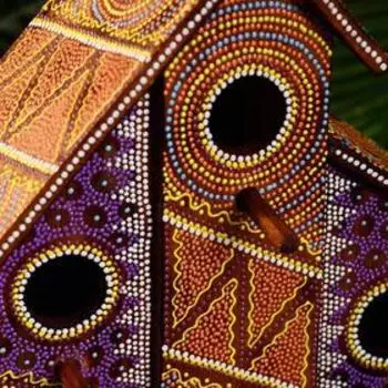 Скворечник тройной "Узоры" 32х17х30 см