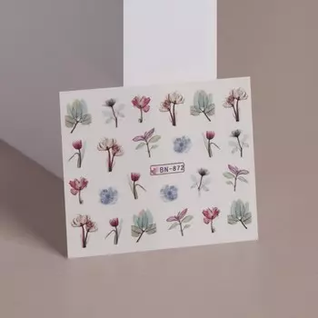 Слайдеры для ногтей «Цветочные мечты», разноцветные