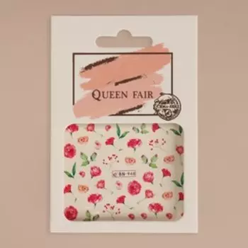 Слайдеры для ногтей «Розовый вальс», фасовка 6 шт, розовые. зелёные