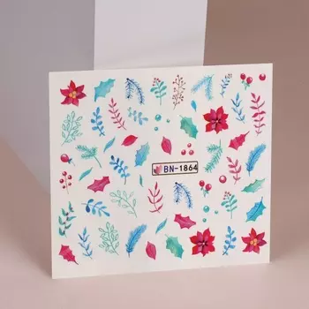 Слайдеры для ногтей «Веточки», разноцветные