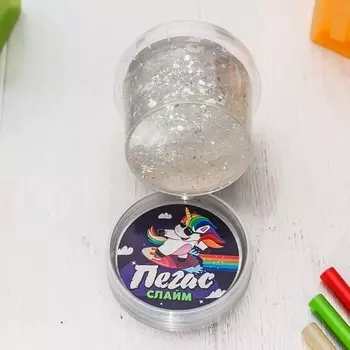 Слайм «Пегас» битое стекло, жемчуг 90 г