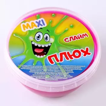 Слайм Плюх, контейнер 350 гр., фуксия