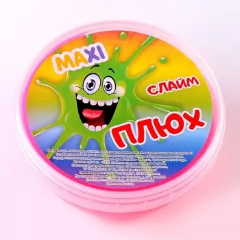 Слайм Плюх, контейнер 350 гр., розовый