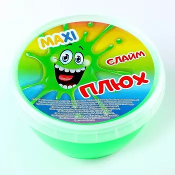 Слайм Плюх, контейнер 350 гр., зелёный