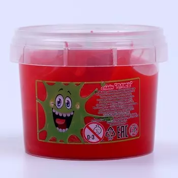 Слайм «Плюх», контейнер, 90 г, красный