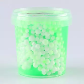 Слайм «Плюх» с шариками, контейнер 140 г, зёленый