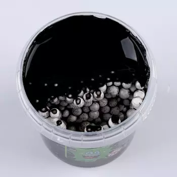 Слайм «Плюх» с шариками, контейнер 140 г, чёрный