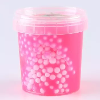 Слайм «Плюх» с шариками, контейнер 140 г, розовый