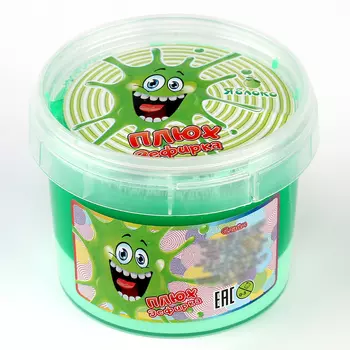 Слайм Плюх «Зефирка» яблоко, контейнер 120 г, кор. 48 шт.