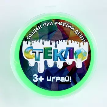 Слайм «Стекло» 50 г, зелёный неон