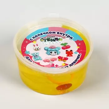 Слайм «Стекло» 50 г, жёлтый, с колечком