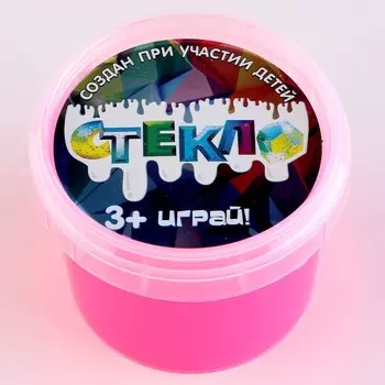 Слайм «Стекло» «Party Slime», 90 г, розовый неон