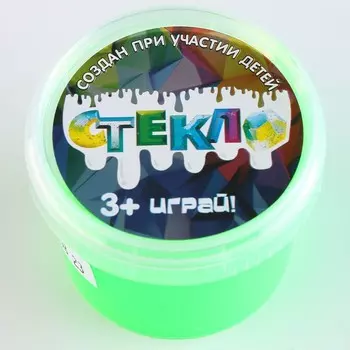 Слайм «Стекло» «Party Slime», 90 г, зелёный неон