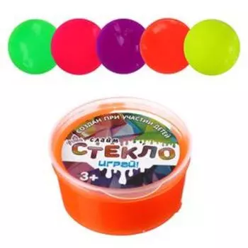Слайм «Стекло», яркие неоны, 50 г, МИКС
