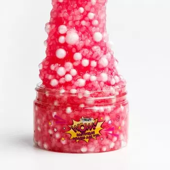 Слайм «Стекло», WOW с шариками, розовый, 150 г