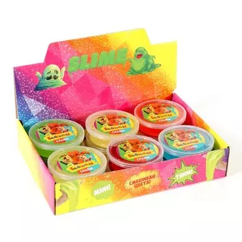 Слайм жвачка для рук «Барбоскины», аромат., розовый, красный, жёлтый, с блёстками,70 мл