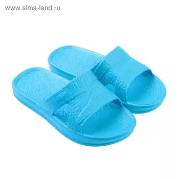 Сланцы для мальчика «Степ», цвет василёк, размер 25-26