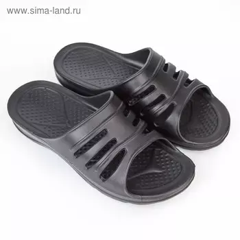 Сланцы мужские «Тайм» цвет чёрный, размер 43-44