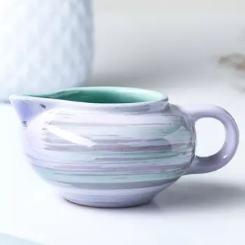 Сливочник - соусник Борисовская керамика «Лаванда», 180 мл, сиреневый