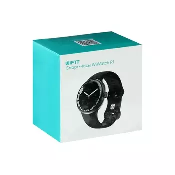 Смарт-часы Wifit Wiwatch R1, 1.3", Amoled, IP68,GPS, контроль ЧСС, 21 режим фитнеса, черные