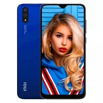 Смартфон INOI 7 2020, 6,22", TFT, 16Гб, 2Гб, 8+0,3Мп, 4G, Android 9, небесно-синий