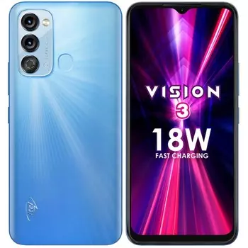 Смартфон Itel Vision 3 (S661LPN) LTE, 6.6", 3 Гб, 64 Гб, 8 Мп, 2 sim, 5000 мАч, голубой
