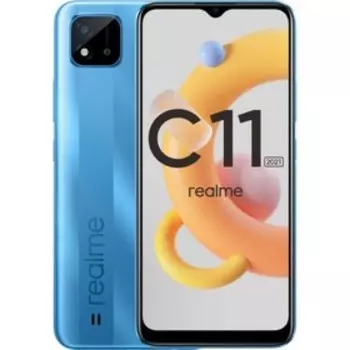 Смартфон Realme С11 2021, 6.5", LCD, 2 sim, 2 Гб, 32 Гб, 8 Мп, 5000 мАч, NFC, голубой