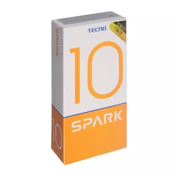 Смартфон Tecno Spark 10, 6.6", 8 Гб, 128 Гб, 50 Мп, 8 Мп, 2 sim, 5000 мАч, NFC, черный