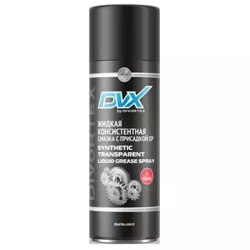 Смазка универсальная DVX Synthetic Transparent Liquid Grease Spray with EP, синтетическая, аэрозоль, 400 мл