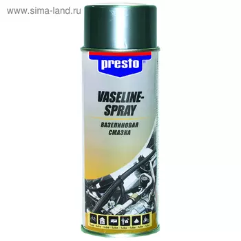 Смазка вазелиновая PRESTO, 400 мл, аэрозоль