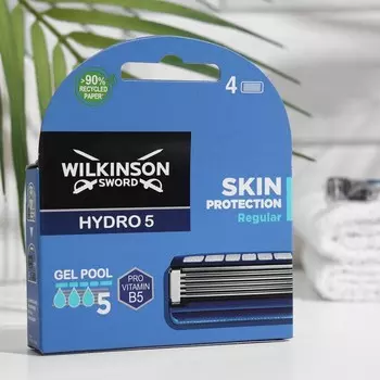 Сменные кассеты для бритья Wilkinson Sword HYDRO5 Skin Protection Regular, 5 лезвий, 4 шт.