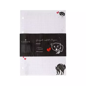 Сменный блок А5 100 л в клетку LOREX "PANIC!", с дизайнерским блоком