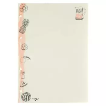 Сменный блок для тетрадей на кольцах А5, 50 листов без линовки «Фруктовое настроение», тонированный, 70 г/м2