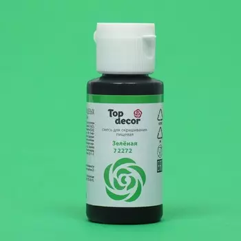 Пищевой краситель гелевый Top decor, зеленый, 30 г