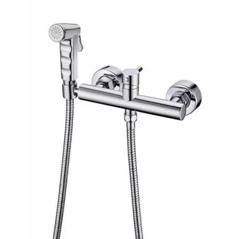 Смеситель для биде BRAVAT D9140CP-RUS, однорычажный, с гигиеническим душем, латунь, хром