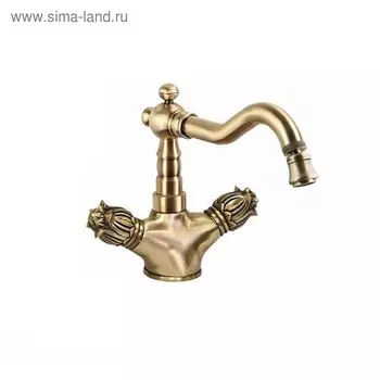 Смеситель для биде Bronze de Luxe FLORENCE 21317, двухвентильный, 1/2″, бронза