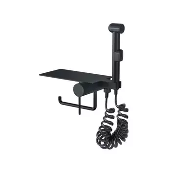 Смеситель для биде Bronze de Luxe SCANDI 708/1B, гигиенический душ, полка, латунь, бронза