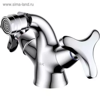 Смеситель для биде D&K Hessen Goethe DA1382241, двухвентильный, хром